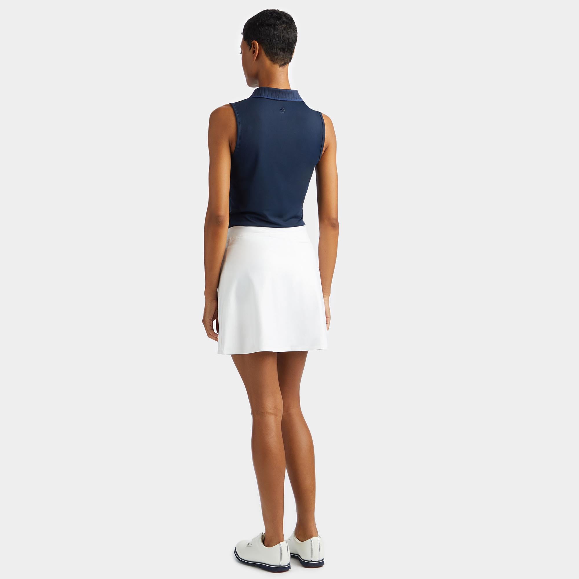 G/FORE Pleated Rib Collar Gradient Heart Ladies Sleeveless Golf Polo Twilight